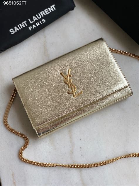 ioffer gold ysl bag|Saint Laurent Metallic Gold Leather Medium YSL Kate Monogram .